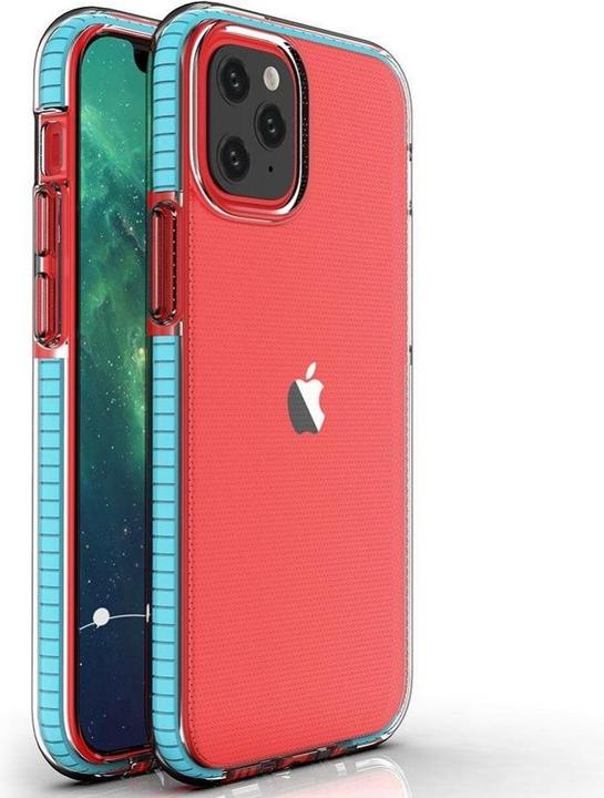 Hurtel Custodia Spring Case in gel TPU trasparente con cornice colorata per iPhone 13 Pro azzurro (Apple iPhone 13 Pro)