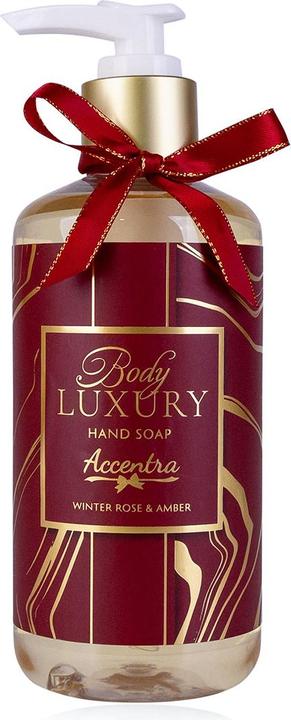 Immagine prodotto Accentra Distributore di sapone con sapone per le mani BODY LUXURY, fragranza: Winter Rose & Amber (Dispositivo, 290 ml)
