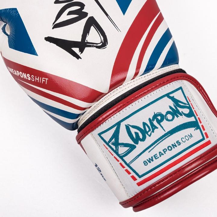 Produktbild 8Weapons Boxing Gloves, Shift, white-navy-red, 10 Oz (10 OZ, 10)