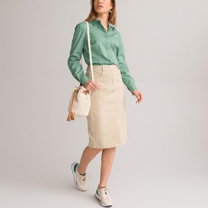 Actual product image Anne Weyburn Straight skirt in stretch cotton (36)