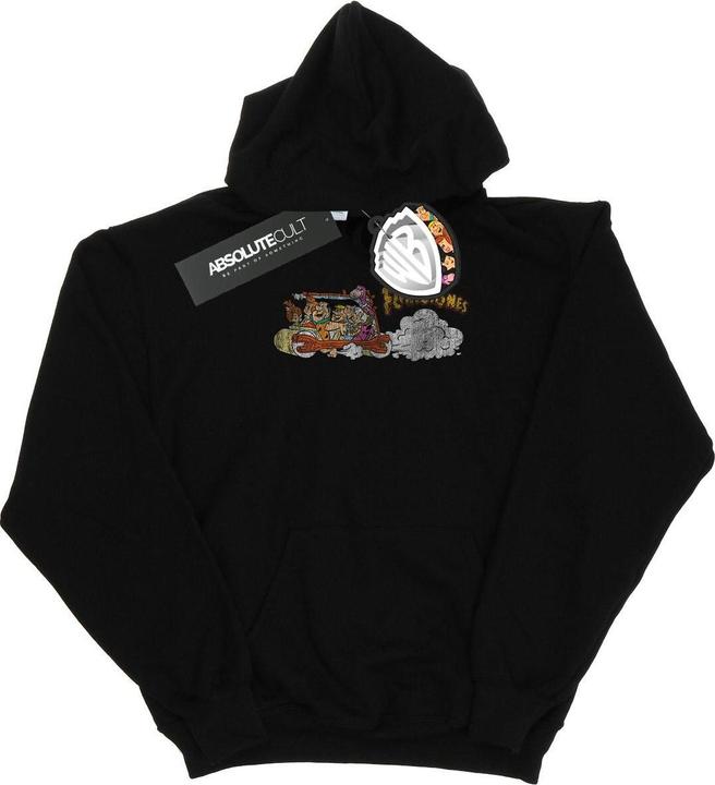 Actual product image The Flintstones Mens Family Car Distressed Hoodie (XXL)