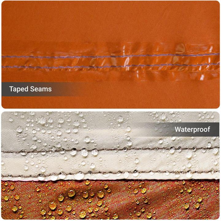 Image du produit VidaXL Tente de camping avec fenêtres Gris et orange 12 personnes étanche à l'eau (Tente igloo)