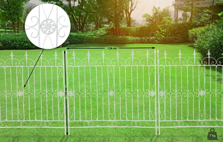 Actual product image CLP Garden fence chard, antique white