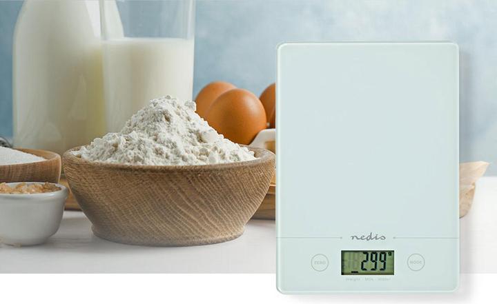 Image du produit Nedis Balances de cuisine | Numérique | Verre / Plastique | Pile CR 2032 | Blanc