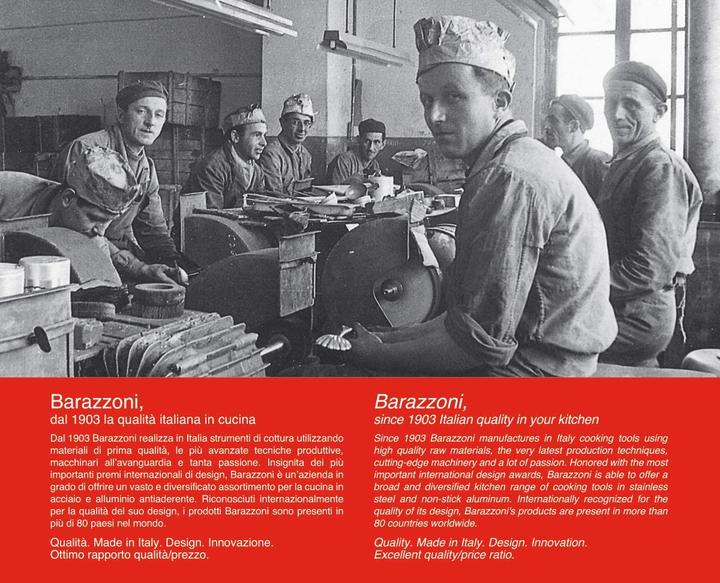 Image du produit Barazzoni Pot à spaghettis pour un égouttage facile (22 cm, Casserole, Acier)