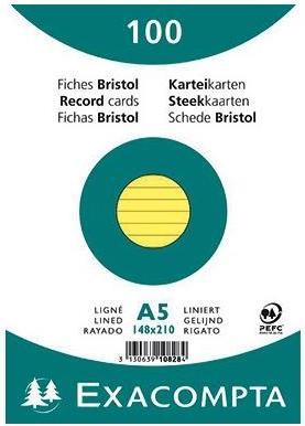 Produktbild Exacompta Karteikarten (148 x 210 mm, 205 g/m², 100 x)