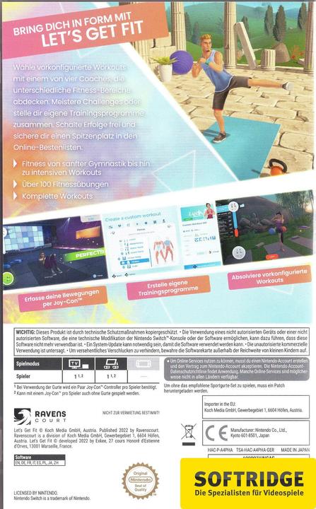 Immagine prodotto Ravenscourt Let's Get Fit (Switch, Switch Lite, Switch OLED, DE)
