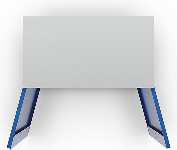 Produktbild MBA-System Geräte- und Putzmittelschrank JUMBO, Vollblechtüren/1 Regalbox, l.grau/blau (45 cm, 112 cm)