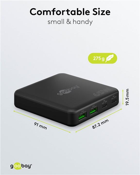Actual product image Goobay Multiport 4x Table Charger (65 W)