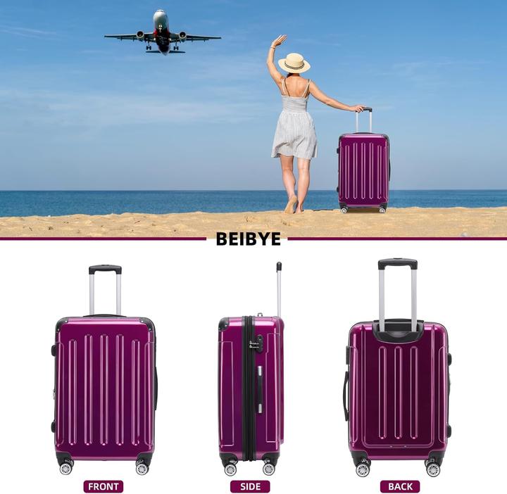 Immagine prodotto Beibye 2048 Reisekoffer mit Zwillingsrollen (M (50 - 90l))