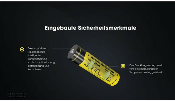 Actual product image Nitecore NL1840HP (1 pcs., 18650, 4000 mAh)