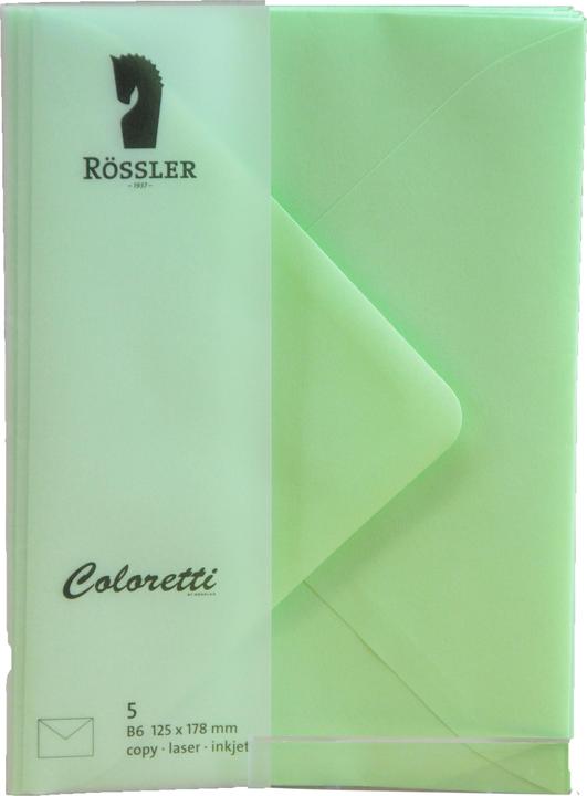 Immagine prodotto Magni 220720537 - Buste Coloretti, 80 g/m², DIN B6, menta piperita, 5 pezzi (B6, 5 x)