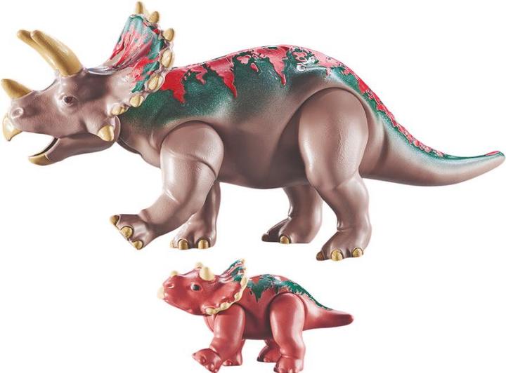 Actual product image Playmobil Triceratops with young animal (71821, Playmobil dinos)
