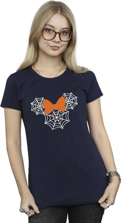 Actual product image Disney Womens/Ladies Minnie Mouse Spider Web Head Cotton T-Shirt (L)