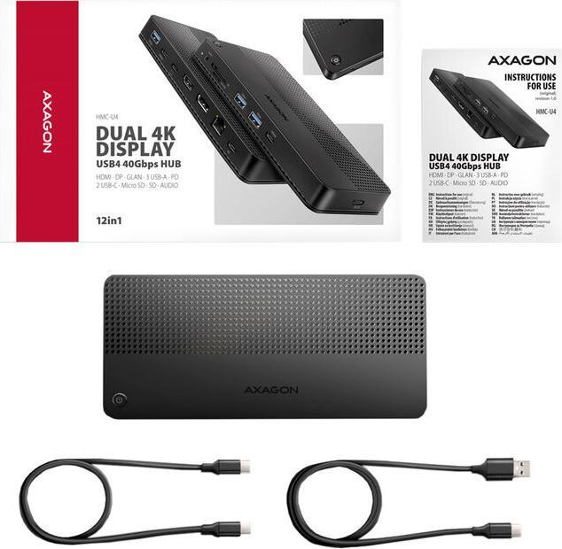 Actual product image Axagon HMC-U4 (USB-C, 1 Ports)