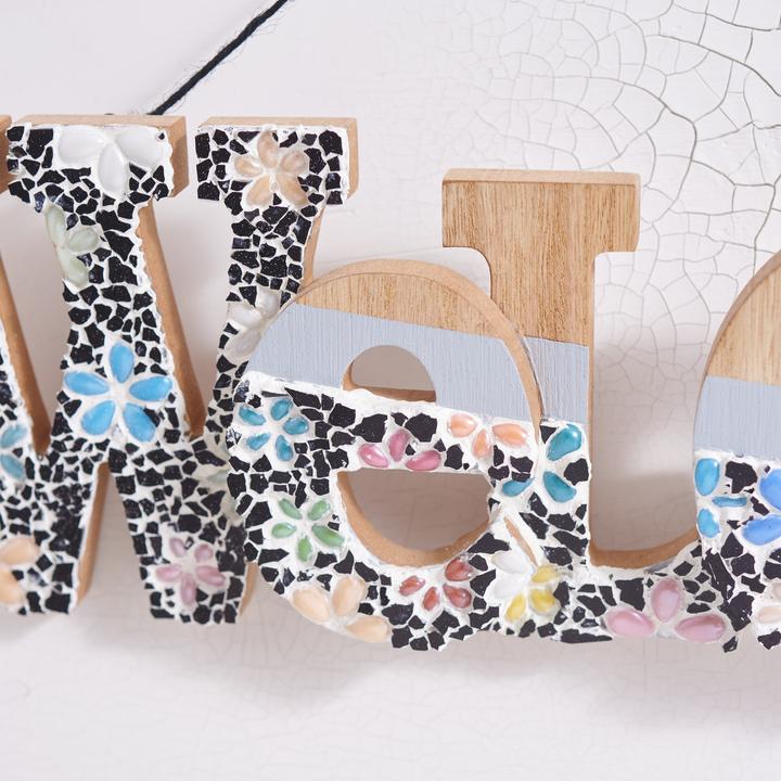 Image du produit VBS Inscription en bois "Welcome",à poser ou à suspendre