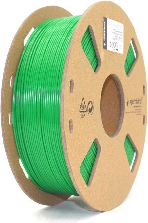 Produktbild Gembird 3 3D Drucker PETG Plastik Filament 1.75 mm Black 3DP-PETG1.75-01-G (PETG, 1.75 mm, 1000 g, Grün)