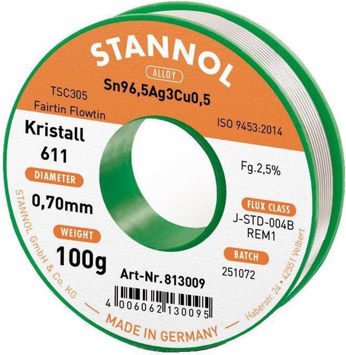 Produktbild Stannol Kristall 611 TSC (Lötzinn)