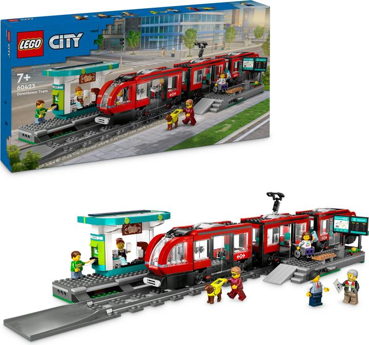 Actual product image LEGO Tram with stop (60423, LEGO City)