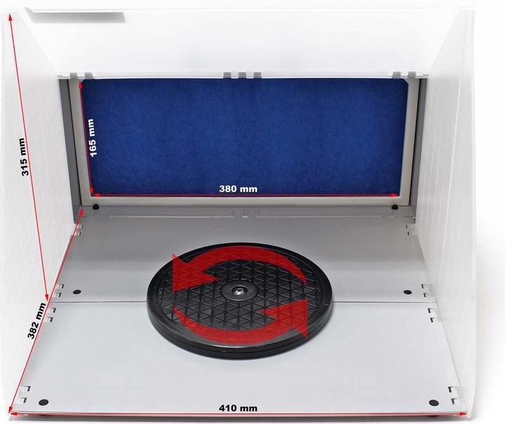 Actual product image Wiltec Airbrush Complete Set 4m³/min extraction system overspray outside air