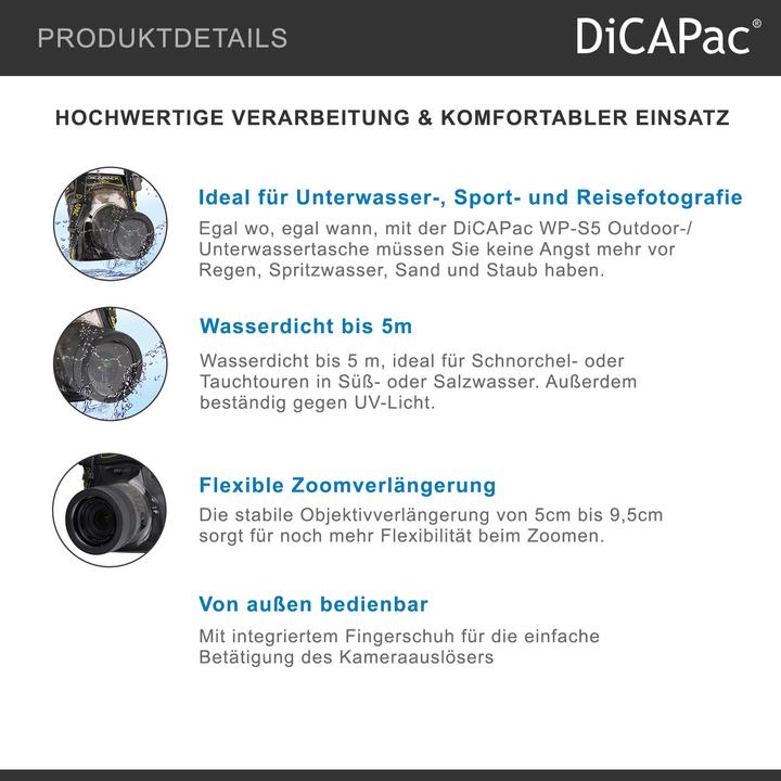 Actual product image DiCAPac Wp-S5 (Camera inner pocket, 1 l)