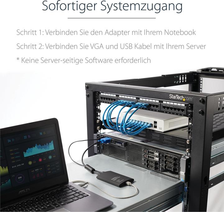 Productafbeelding StarTech Kvm USB Crash Cart Met Bestandsoverdracht