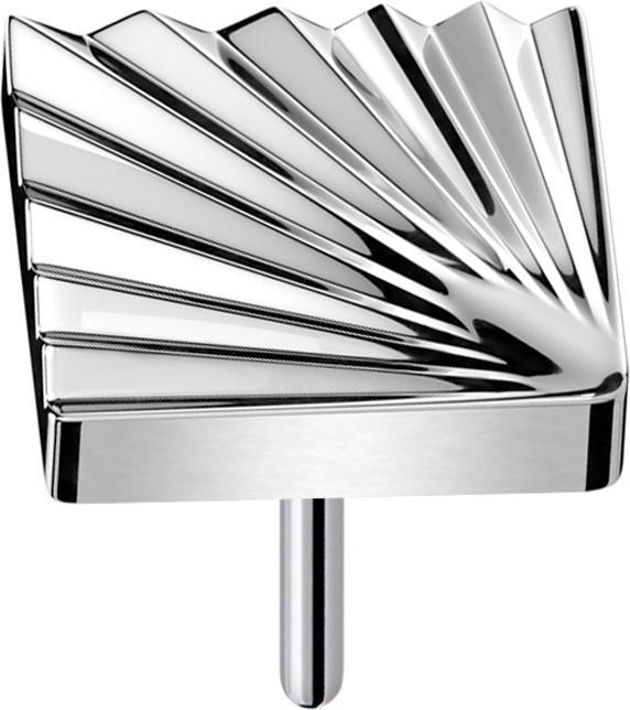 Produktbild Star Piercing Threadless Diamantschliff Scheibe Quadratisch silber (ohne Messing, Titan G23)