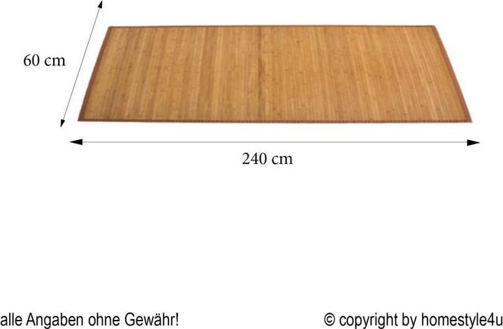 Immagine prodotto Greendeco Tappeto Bamboo Tappeto Bamboo 60 x 240 marrone (60 x 240 cm)