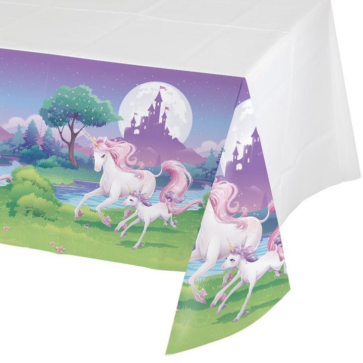 Produktbild Creative Converting Einhorn Fantasie Kunststoff umrandet Party Tischdecke
