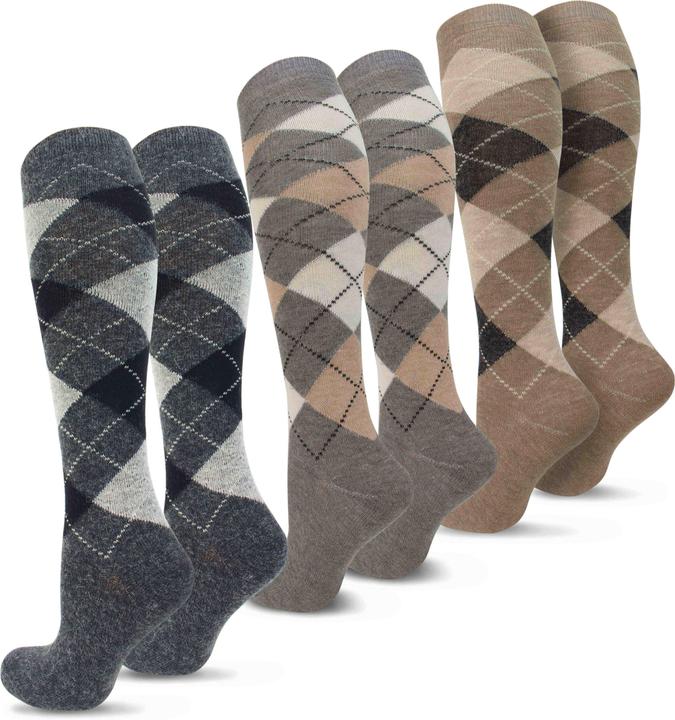 Image du produit Normani 3 paires de bas d'alpaga à carreaux (Lot de 3, 35 - 38)