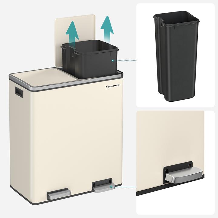 Produktbild Songmics Mülleimer mit Deckel und Inneneimer (60 l)