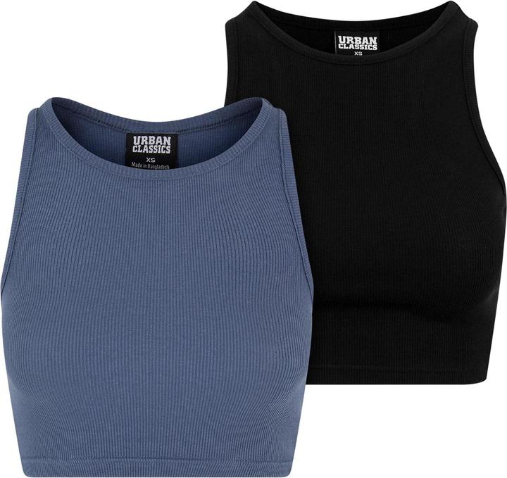 Urban Classics Ladies Cropped Rib Top 2-Pack - 19707
