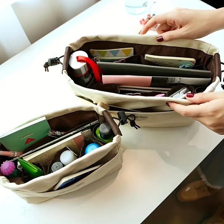 Produktbild Only-Bags.Store Minimalistische Casual Storage Organizer, vielseitige Drawstring Insert Pouch für Tote