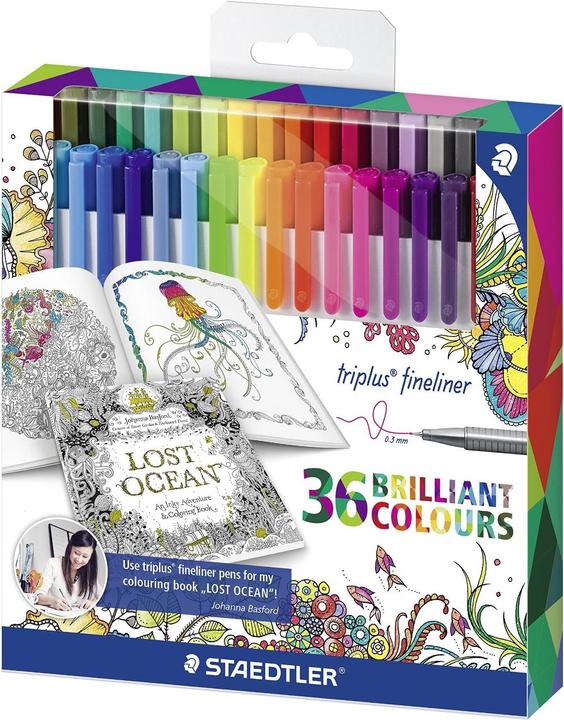 Actual product image Staedtler Triplus Johanna Basford Edition (Multicoloured, 36 x)