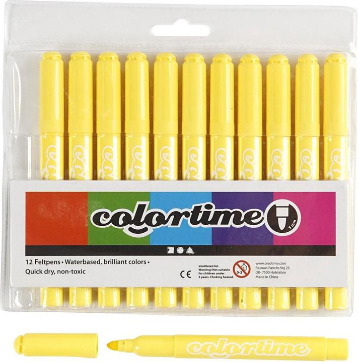 Produktbild Creativ Company Hellblaue Jumbo -Marker, 12St. (Zitronengelb, 5 mm, 12 x)