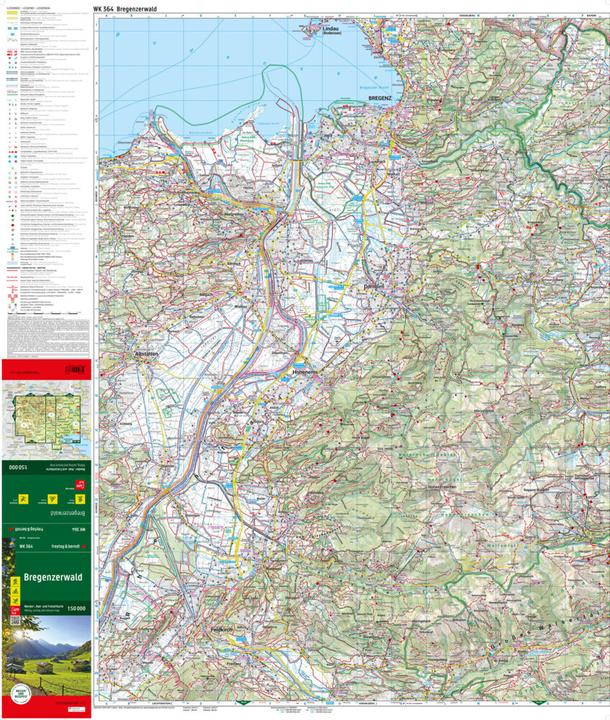 Image du produit Bregenzerwald, carte de randonnée, de cyclisme et de loisirs 1:50.000, freytag & berndt, WK 364