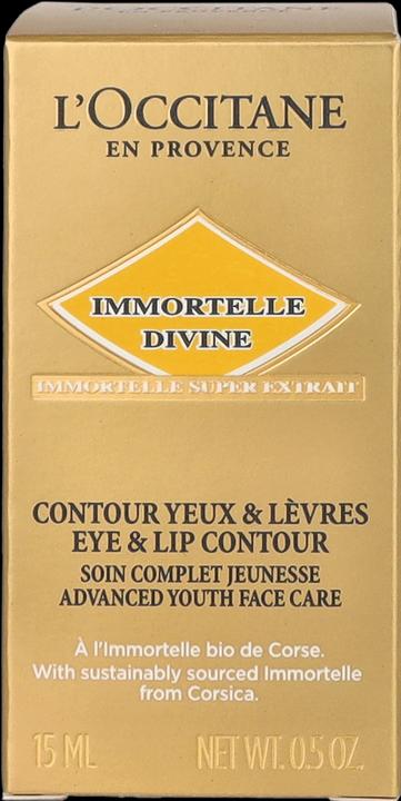 Actual product image L'Occitane Immortelle Divine Eye and Lip Contour Care (Fluid, 15 ml, Day)