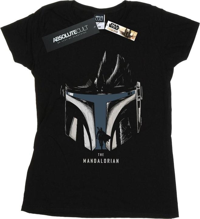 Star Wars The Mandalorian Helmet Silhouette TShirt (XXL)