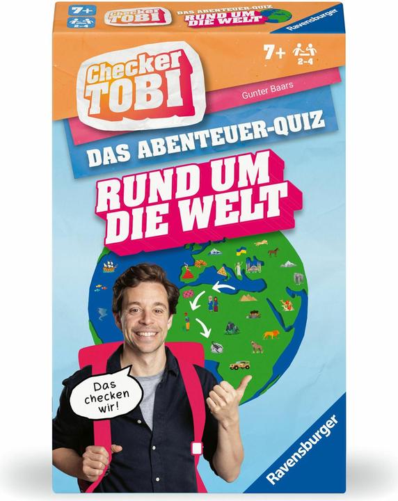 Ravensburger 22492 - Checker Tobi - Autour du monde - Le quiz d'aventure pour les enfants à partir de 7 ans (Allemand)