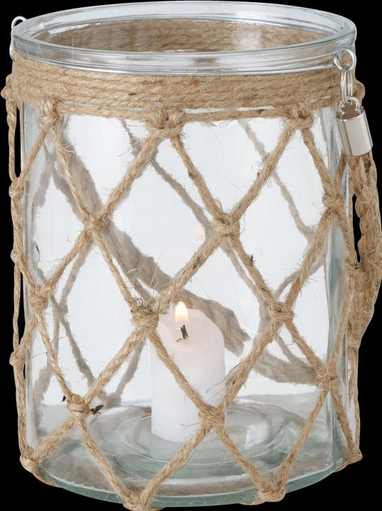 Immagine prodotto Boltze Home Luce del vento Catch 17,5 cm, vetro/juta (1 x)