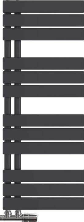 Actual product image Emke Bathroom radiator Towel rail Adjustable temperature control 100x40cm Anthracite 456W