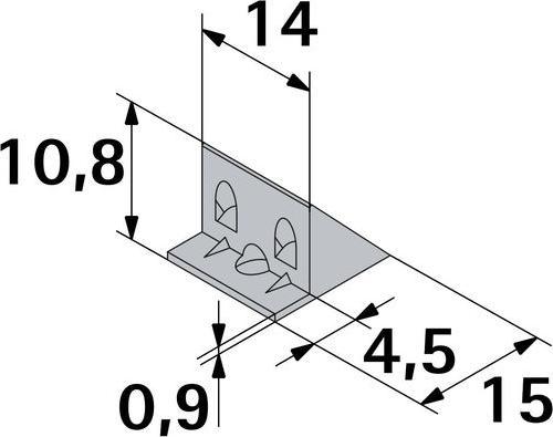 Produktbild Hettich Rückwand-Stabilisator 14 x 10 x 15 mm (1 Stk.)