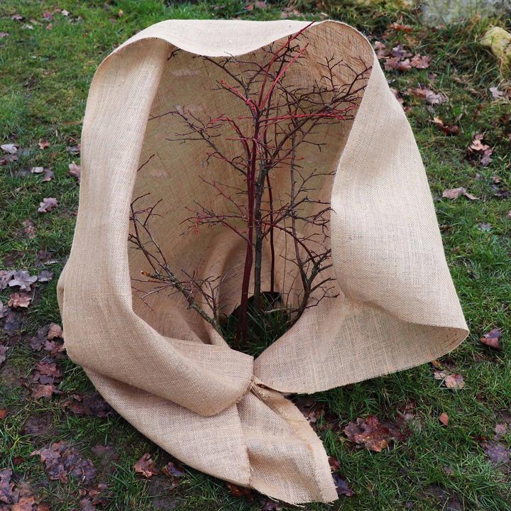 Image du produit Aquagart 55m x 1m Jutegewebe 305g/m² Jutematte Gartenjute Jute Stoff Sackleinen Juteband