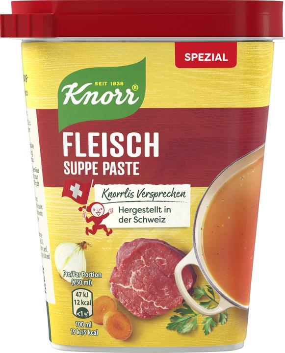 Produktbild Knorr Fleisch Suppe Spezial Paste, zum Würzen von Bouillons, Fleisch, Gemüse, Gratin, Pasta & Reis