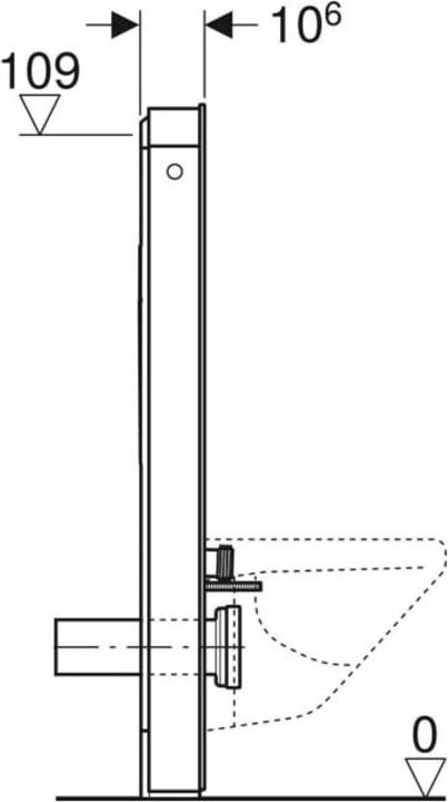 Produktbild Geberit Monolith PLUS Sanitärmodul für Wand-WC, 114cm, Wasseranschluss hinten mittig, mit Anschlus