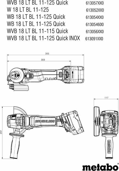 Produktbild Metabo WVB 18 LT BL 11-125 Quick (125 mm)