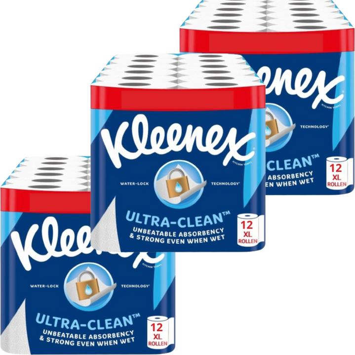 Actual product image Kleenex household paper Ultra Clean, 12 XL rolls (12 x)