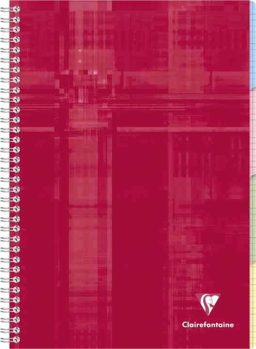 Immagine prodotto Clairefontaine Quaderno a spirale con indice (A4, Quadretti, Copertina rigida)