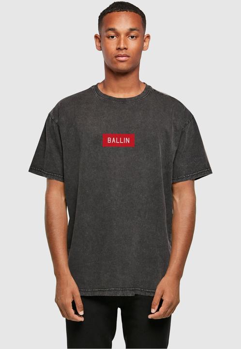 Immagine prodotto Mister Tee Maglietta oversize pesante lavata con acido Ballin Box - 125205 (XL)