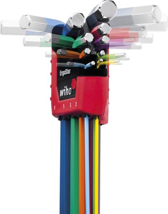 Actual product image Wiha ErgoStar coloured MagicRing pin wrench set